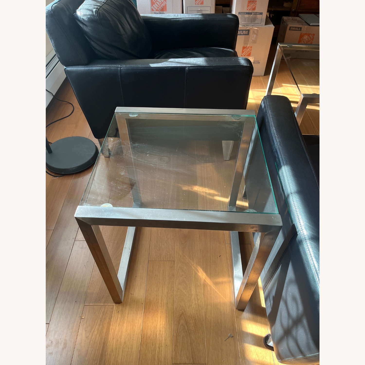 Ethen Allen Chrome/Glass Coffee & End Table - image-2