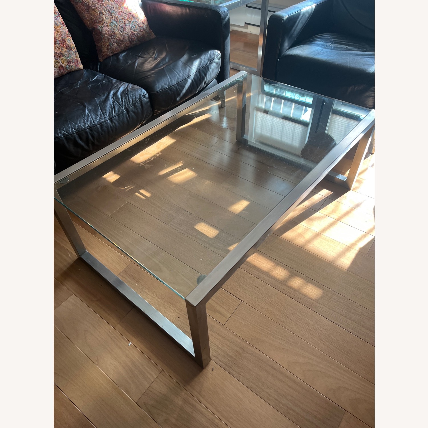 Ethen Allen Chrome/Glass Coffee & End Table - image-1