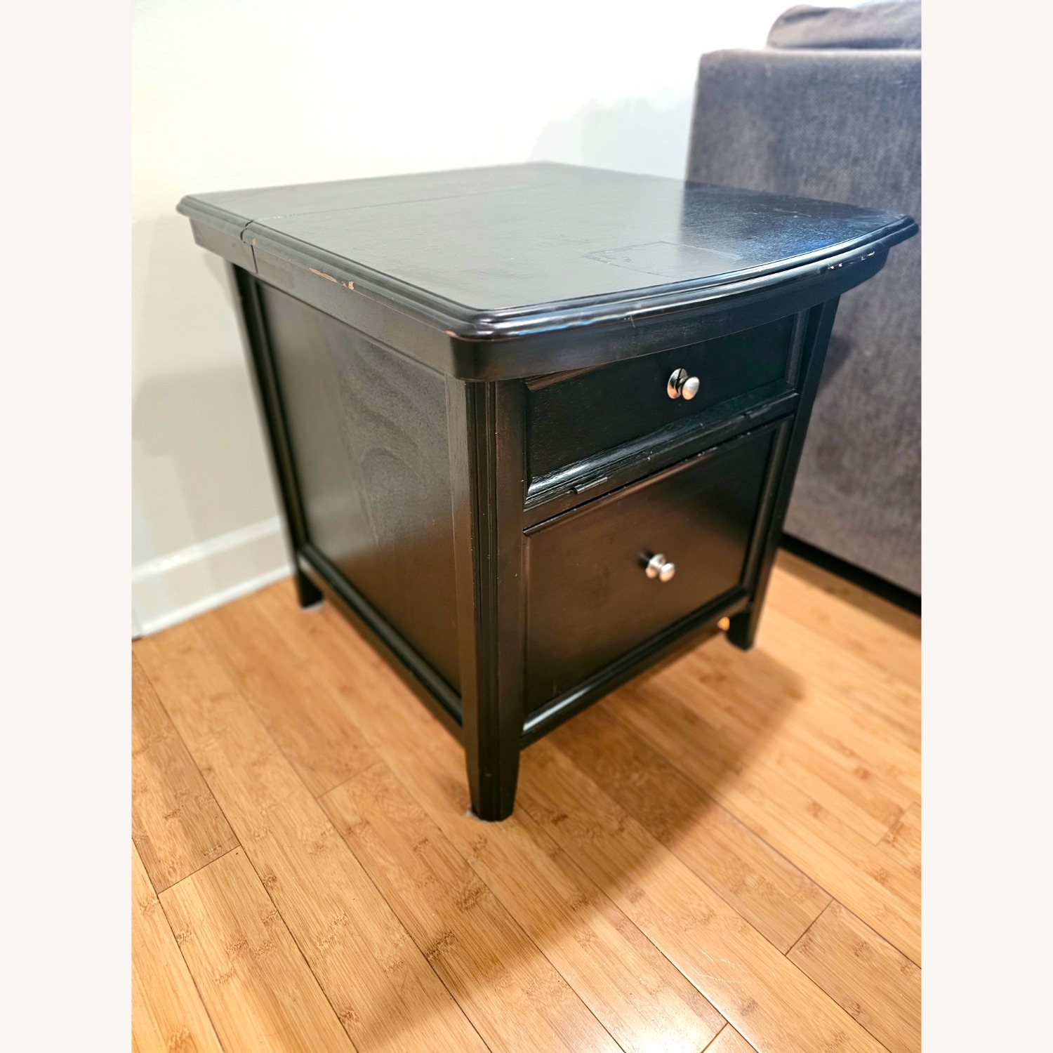 Ashley Furniture Dark Multi- Functional Side Table - image-2