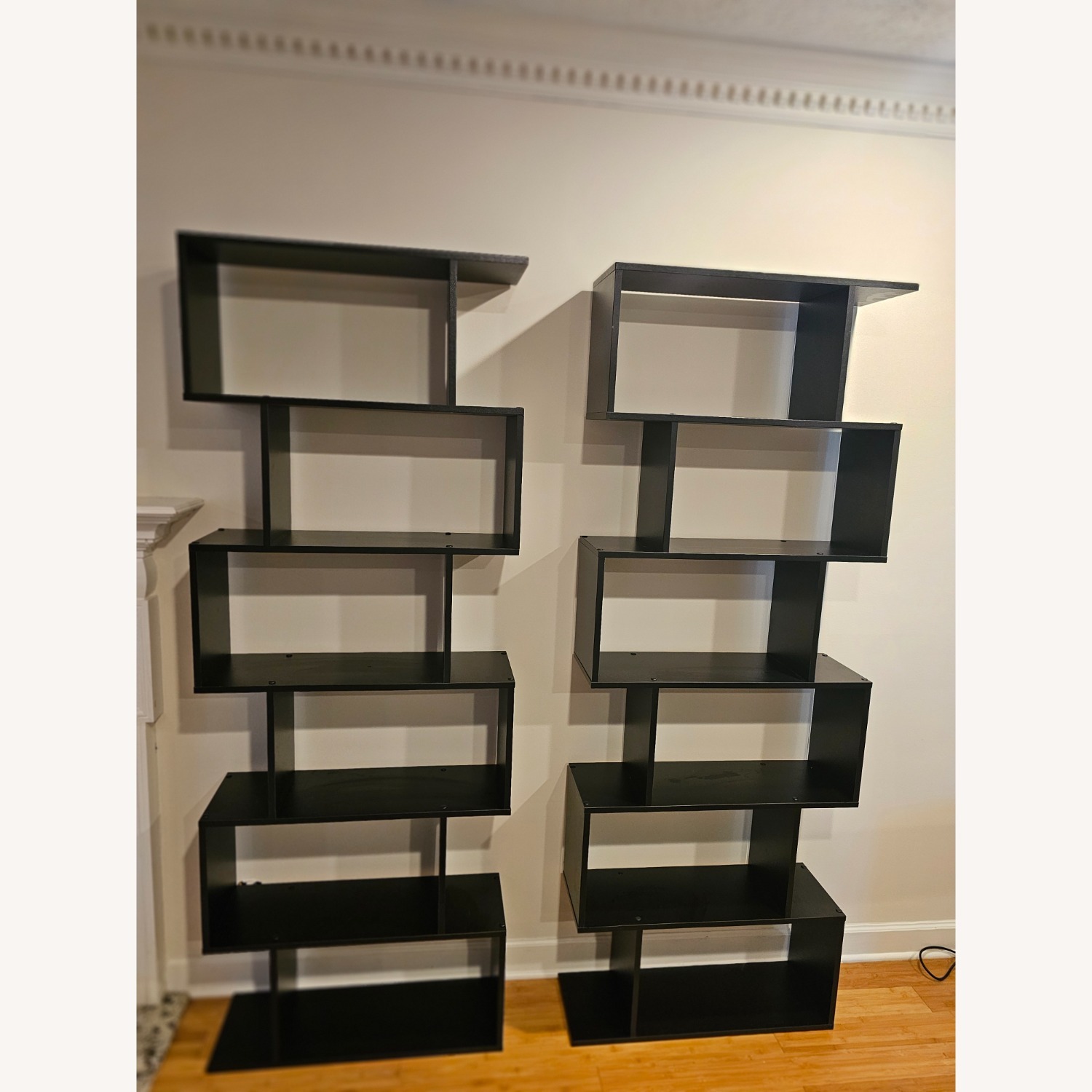 Modern Black Geometric Wall Shelves - image-2