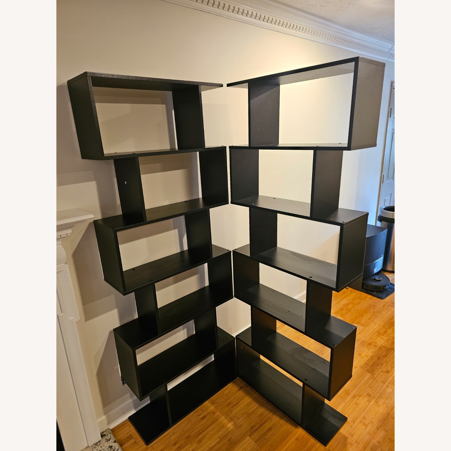 Modern Black Geometric Wall Shelves - image-4