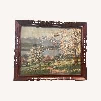 Nature's Splentor Print in Lacey Ppenwork Frame