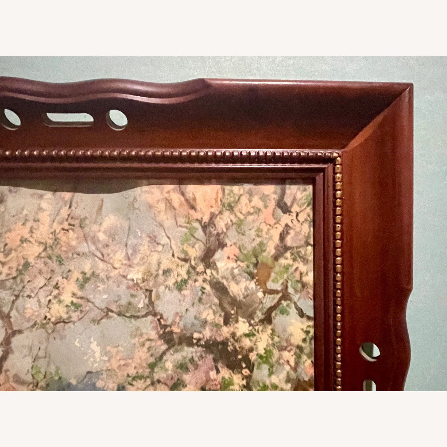 Nature's Splentor Print in Lacey Ppenwork Frame - image-3