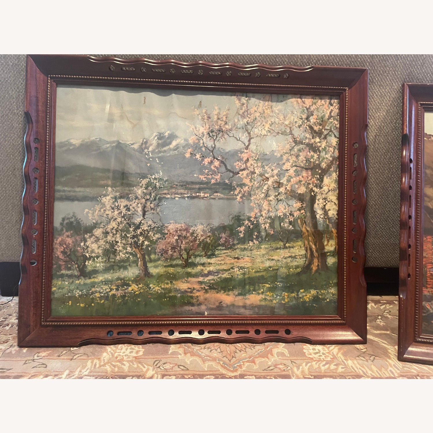 Nature's Splentor Print in Lacey Ppenwork Frame - image-4