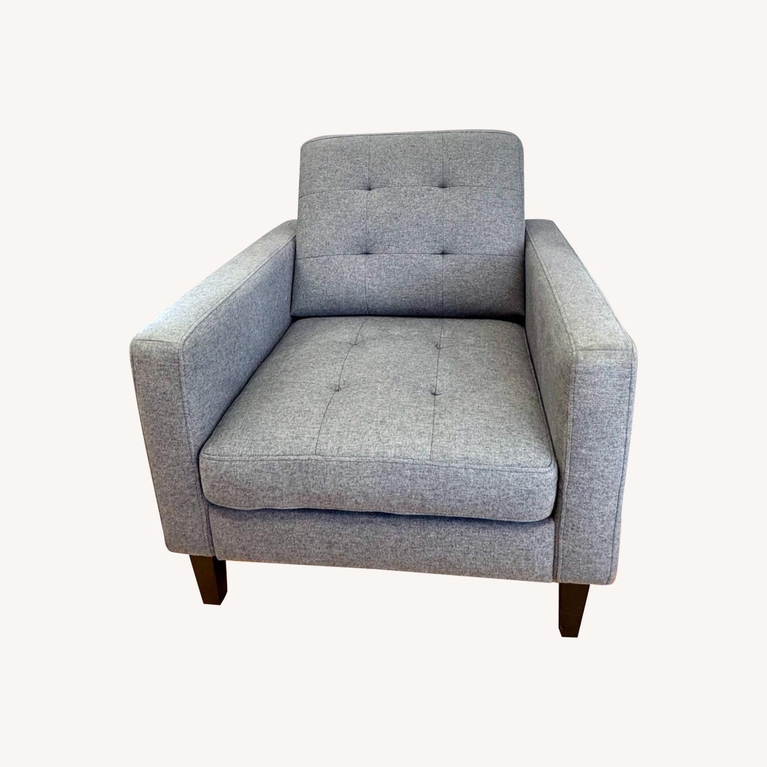 Upholstered Grey Armchair - image-0