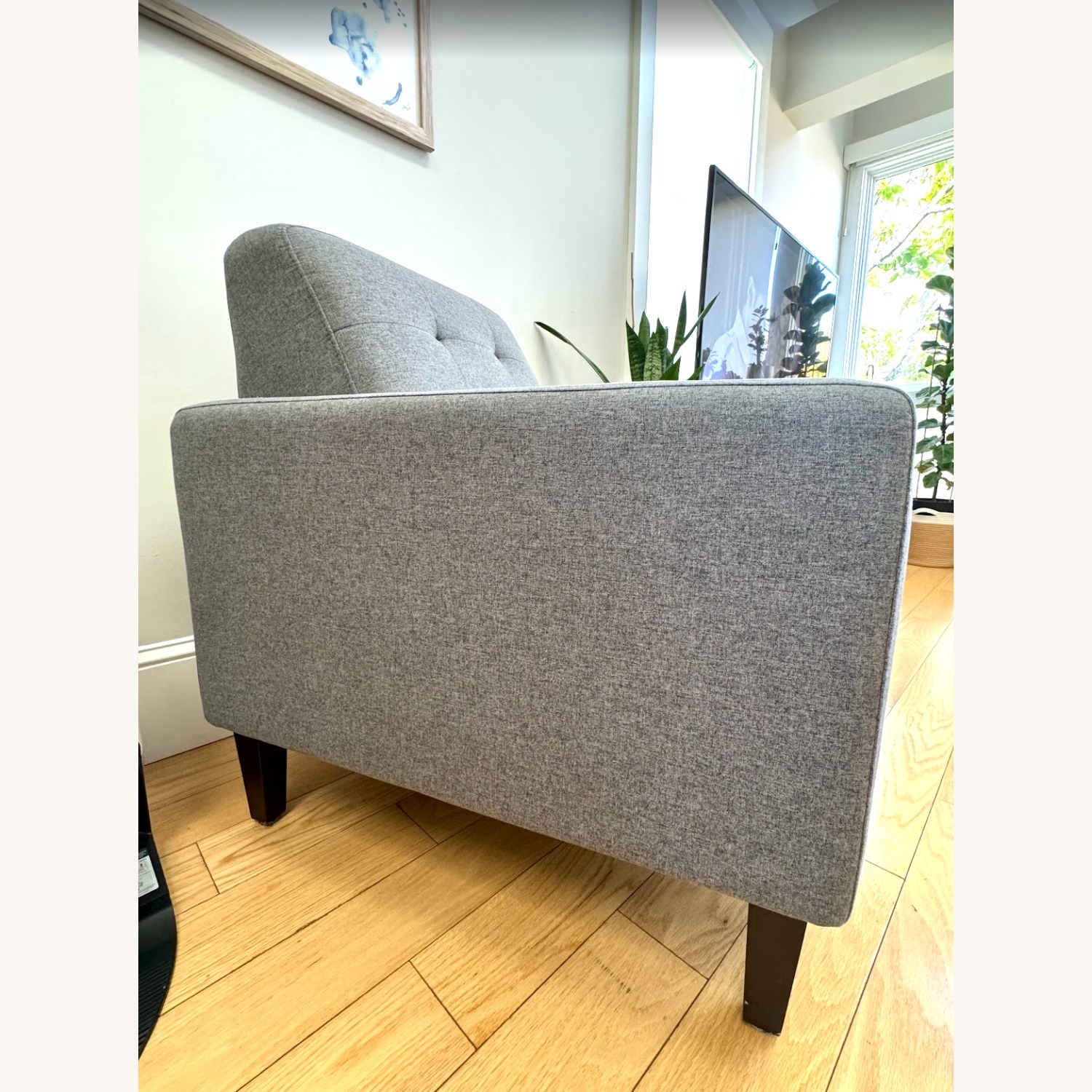 Upholstered Grey Armchair - image-4