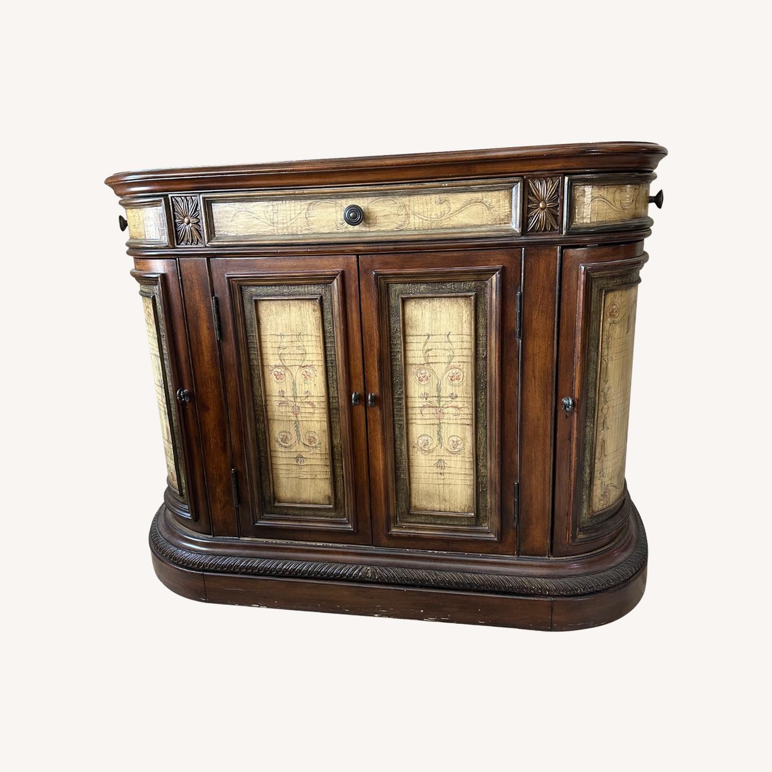 Hooker Console Table with Inlaid Crackle Finish - image-0