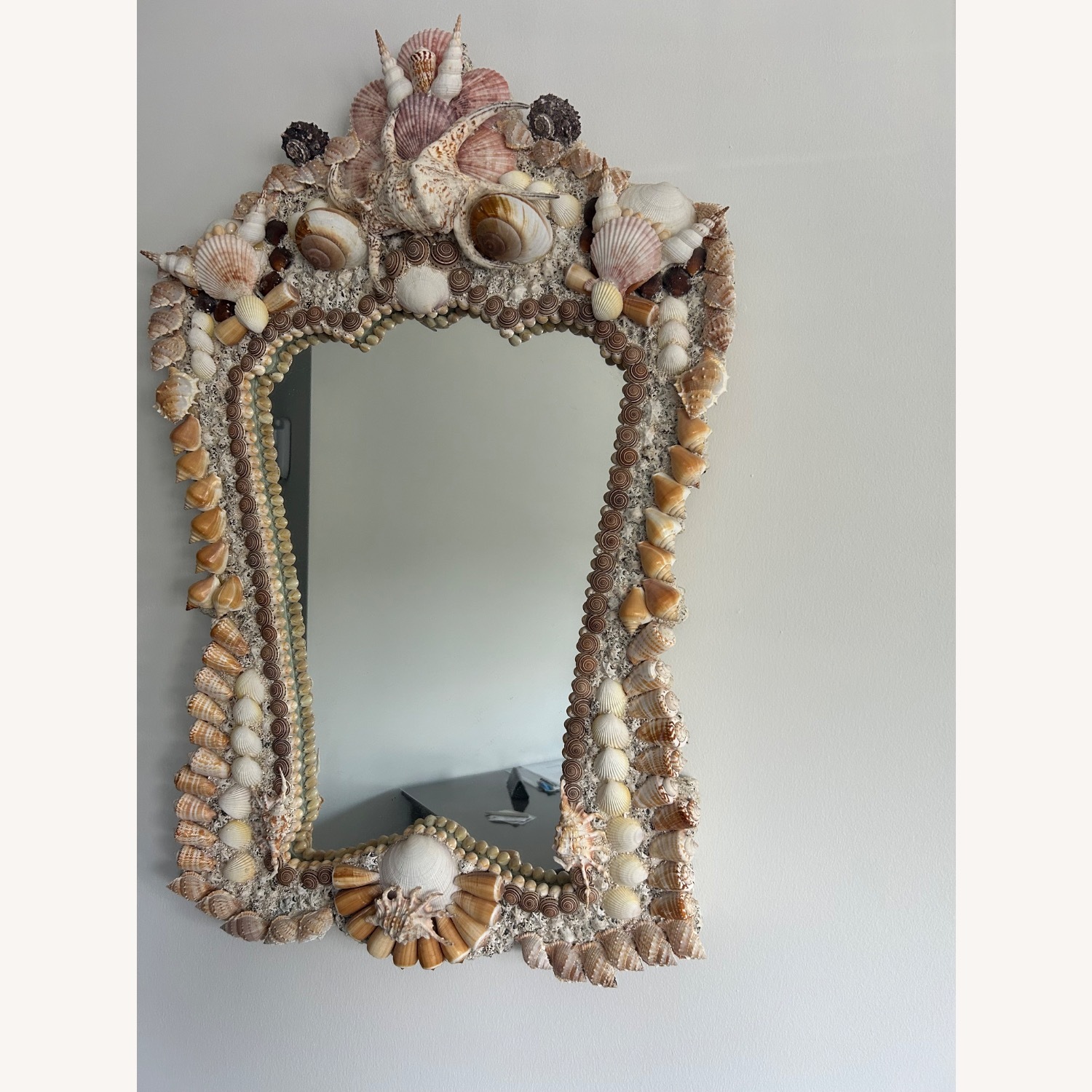 One-of-a-Kind Handcrafted Seashell Mirror - image-2
