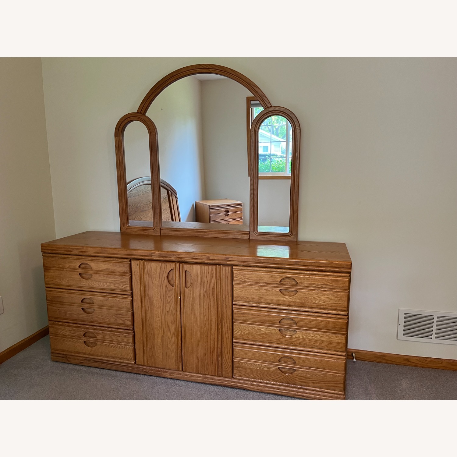 Palliser Oak Mid-Century Modern Bedroom Dresser - image-1
