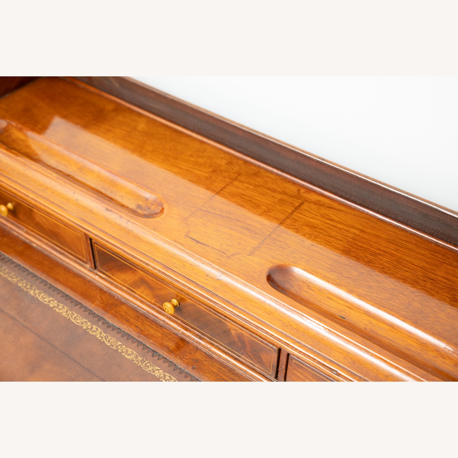 Antique Wood Roll Top Secretary Desk - image-15