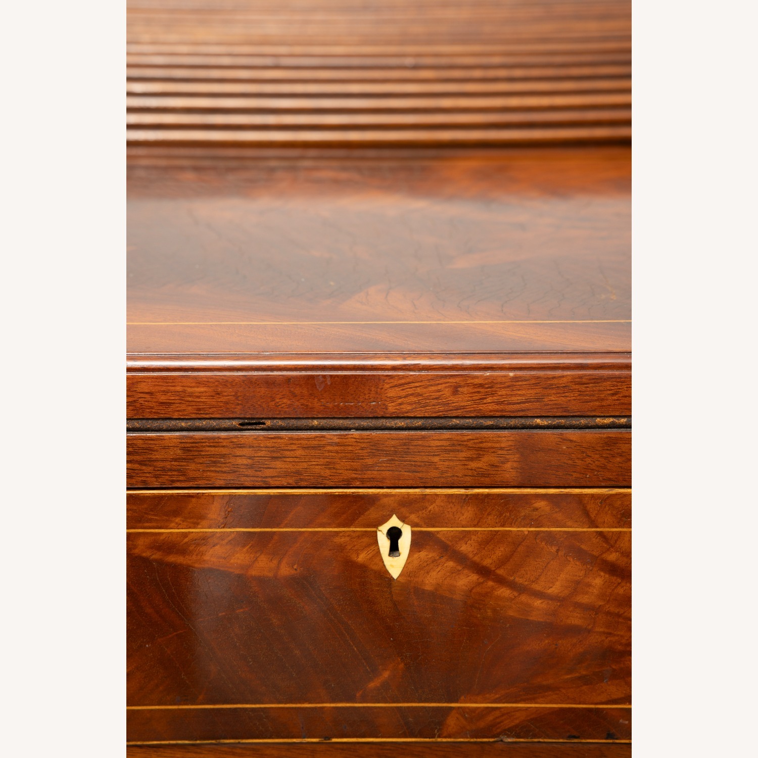 Antique Wood Roll Top Secretary Desk - image-12