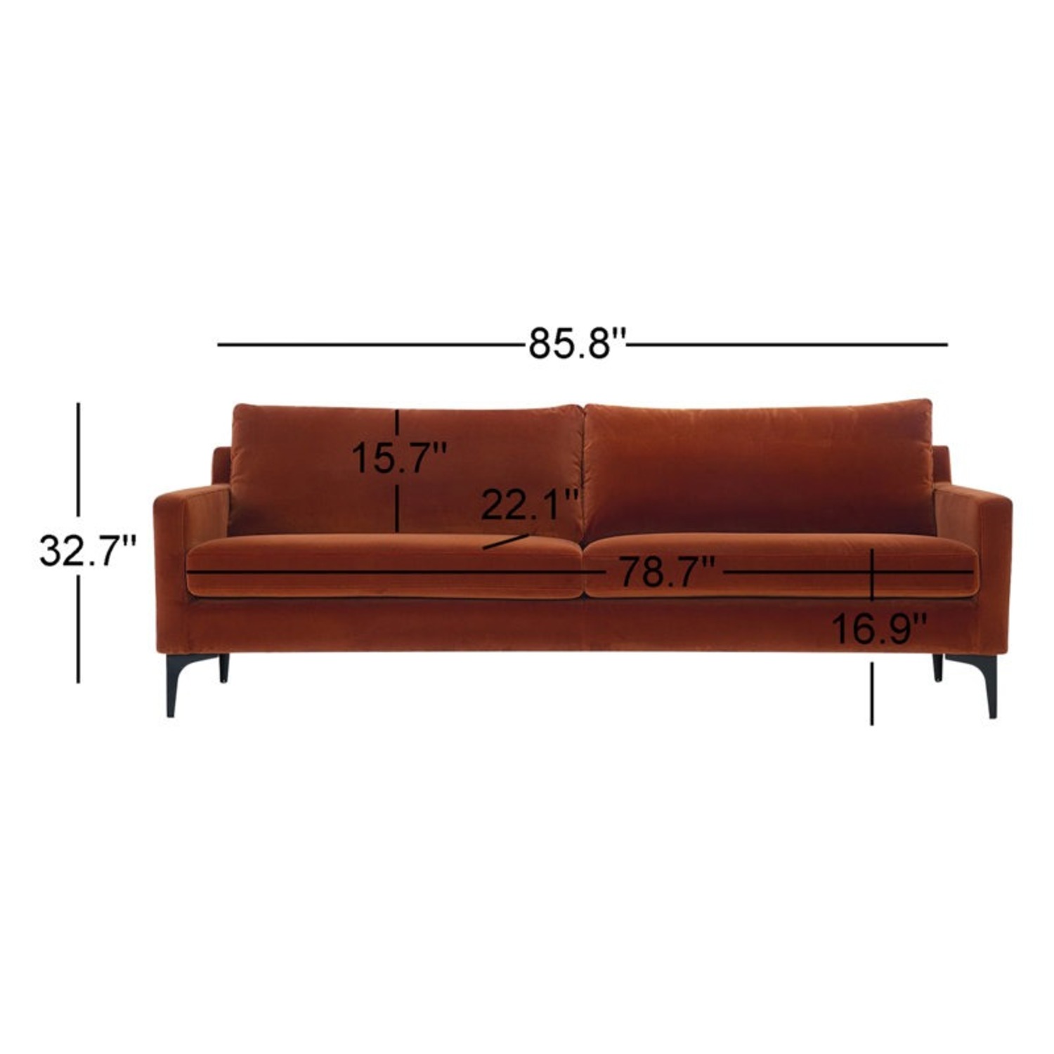 Jones 86" Upholstered Sofa - image-2