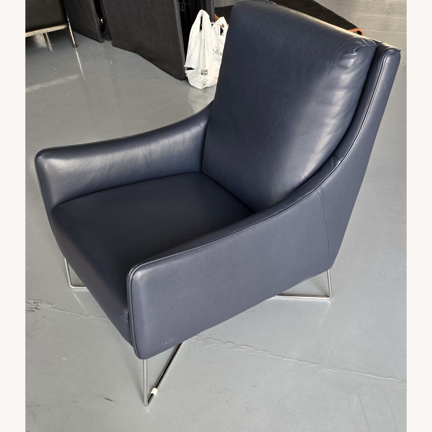 Dark Blue Natuzzi Editions Regina Chair - image-3