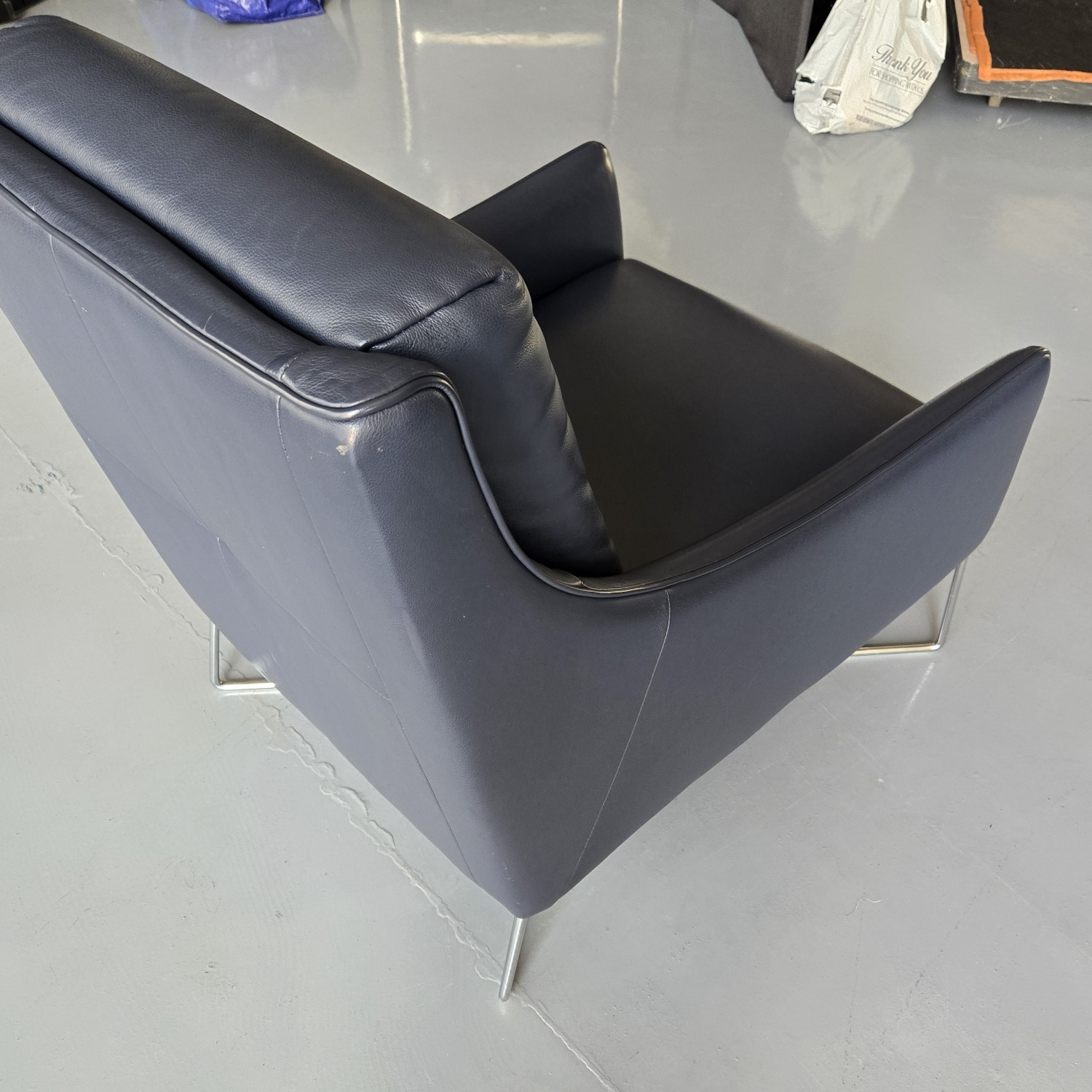 Dark Blue Natuzzi Editions Regina Chair - image-6