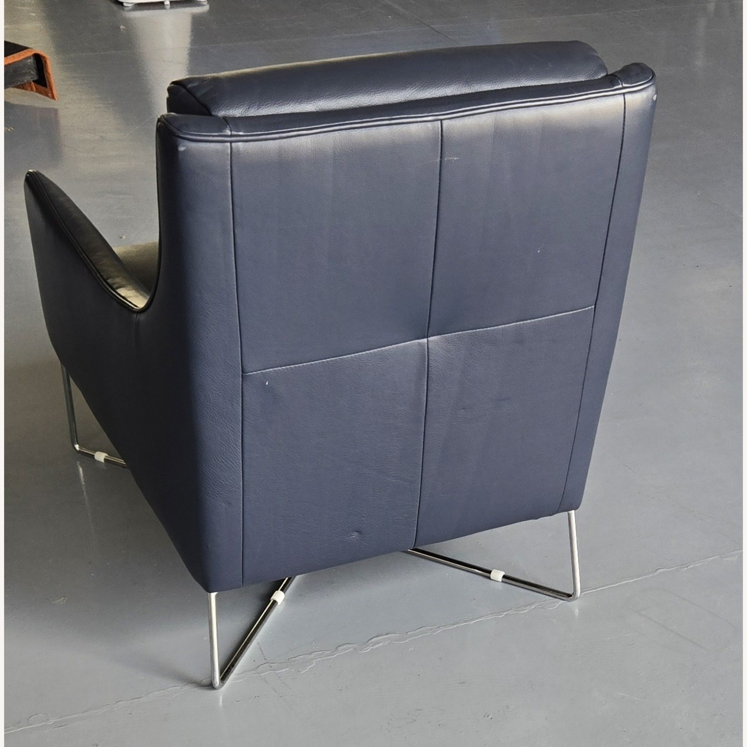 Dark Blue Natuzzi Editions Regina Chair - image-8