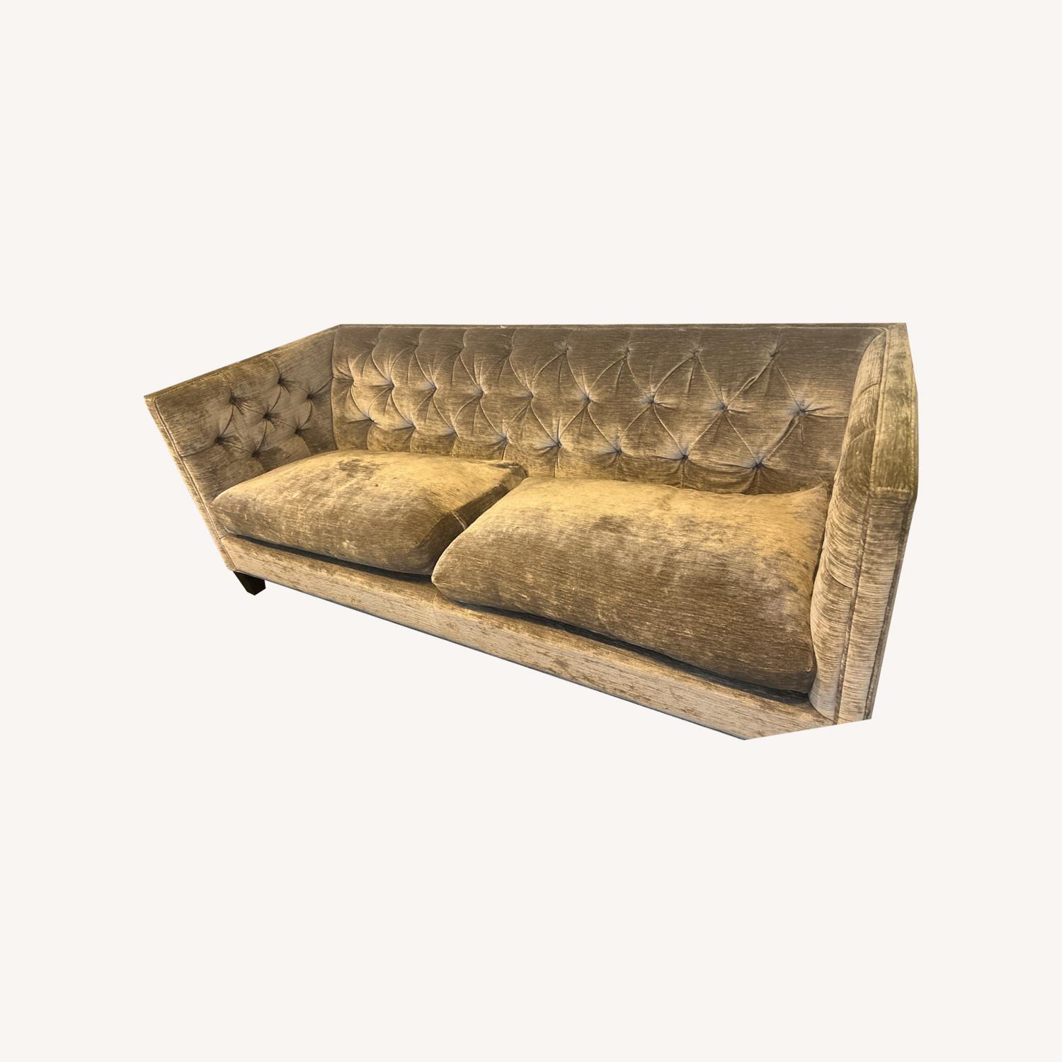 Kravet Designer Grey Tufted Sofa  - image-0