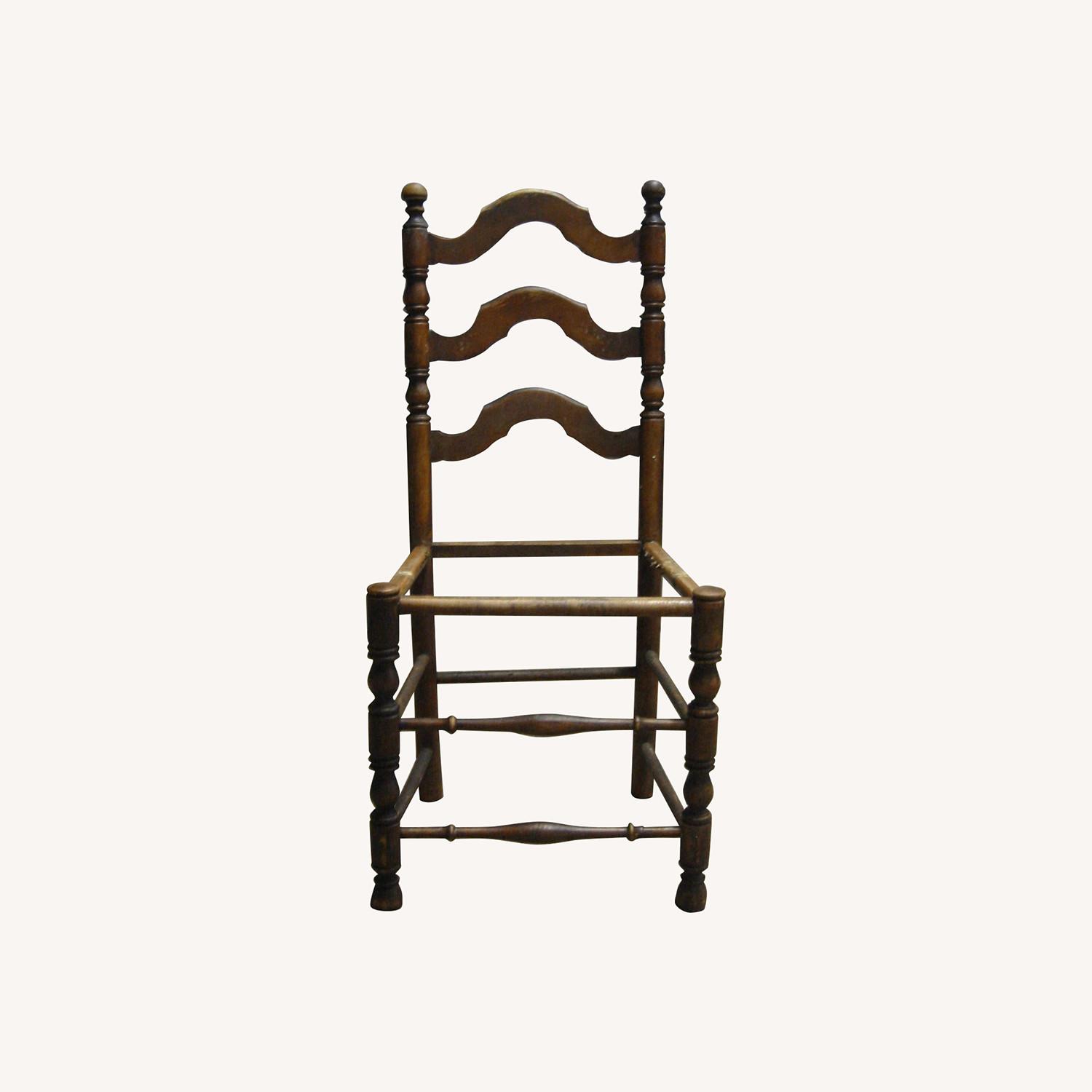 Antique Ladderback chairs - image-0
