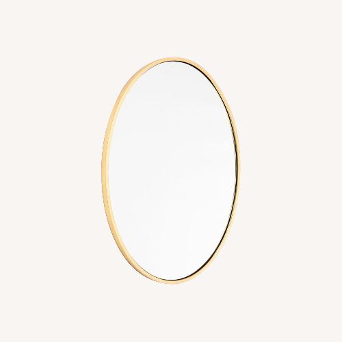 Used West Elm Gold Oval Wall Mirror for sale on AptDeco