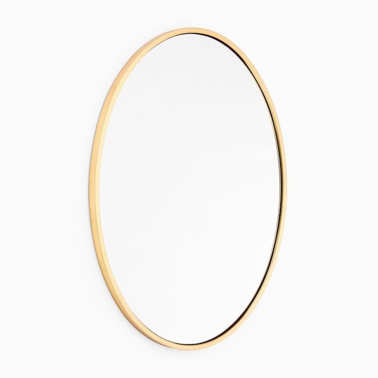 West Elm Gold Oval Wall Mirror - image-4