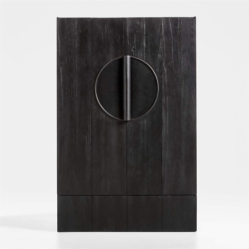 Used Crate & Barrel Wood 2-Door Storage Cabinet for sale on AptDeco