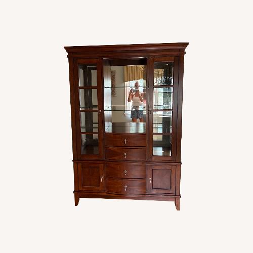 Used Walnut Bar and China Cabinet for sale on AptDeco