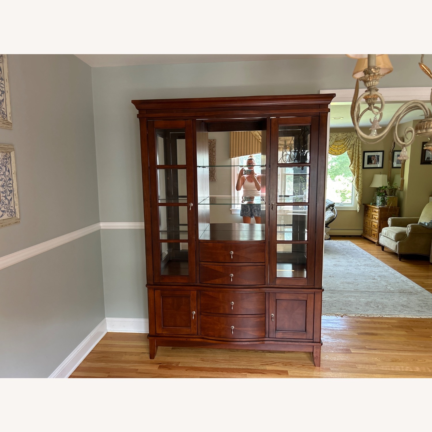 Walnut Bar and China Cabinet - image-2