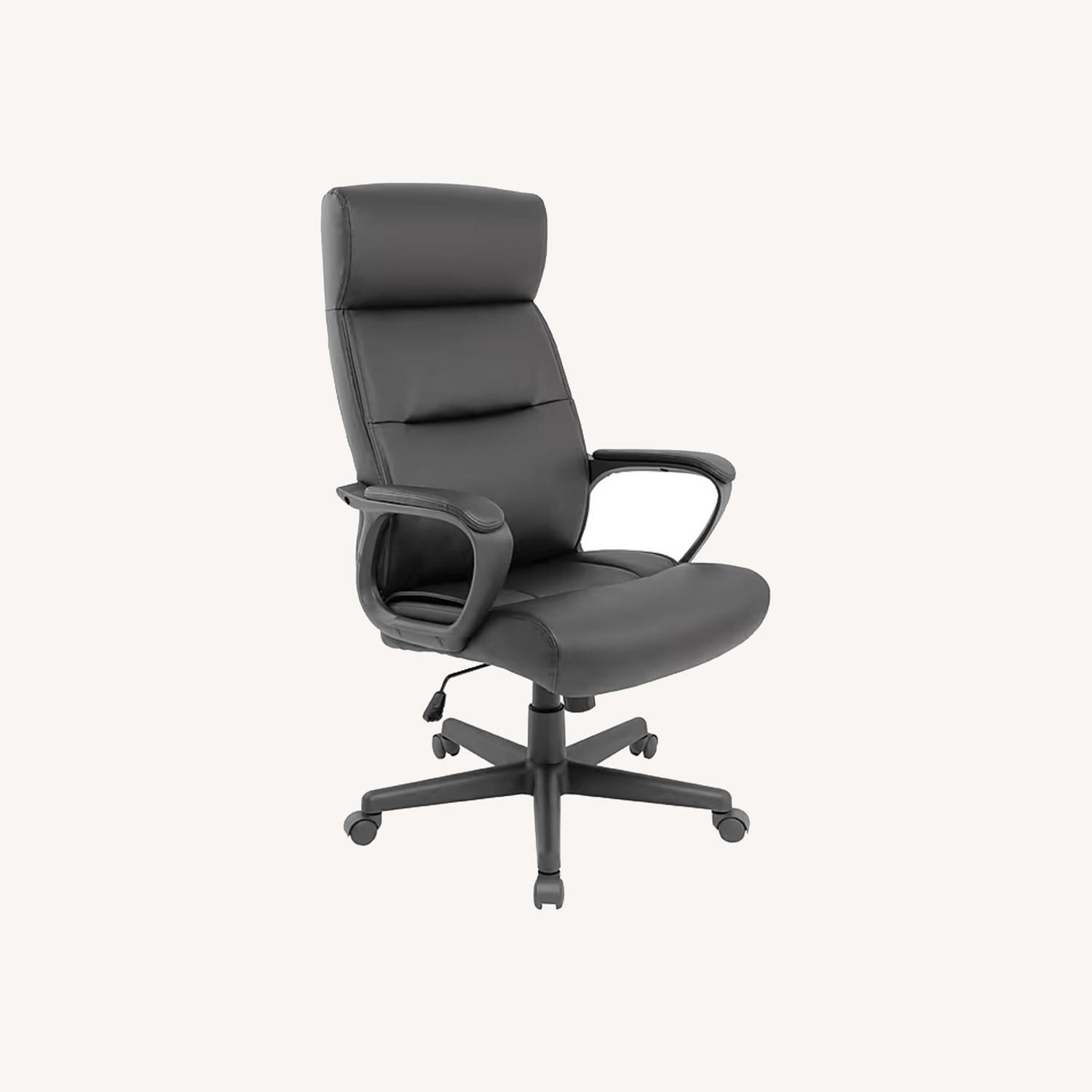 Ergonomic Faux Leather Swivel Manager Chair - image-0