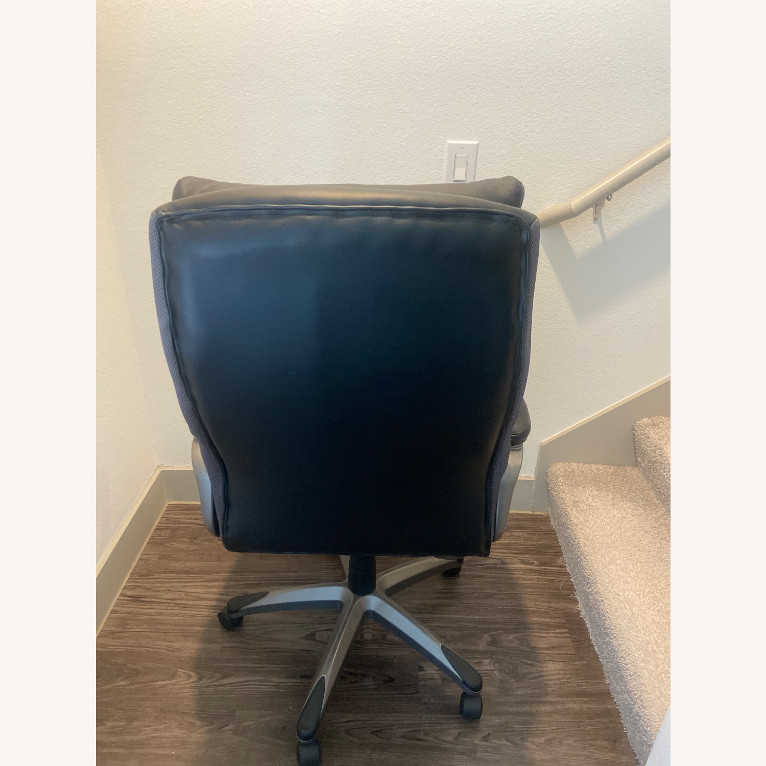 Ergonomic Faux Leather Swivel Manager Chair - image-3