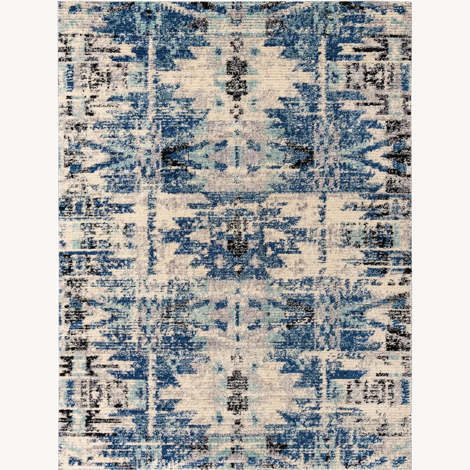 Blue Tucson Rug with Non-Slip Pad - image-0