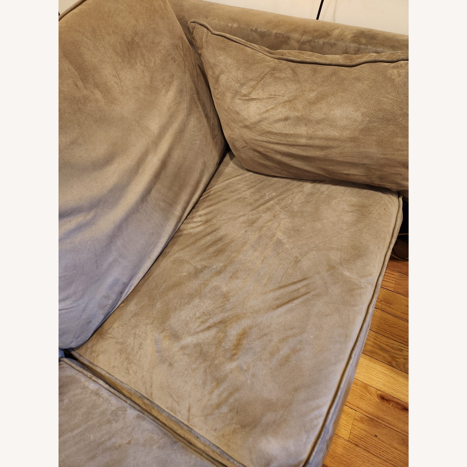 2-Seater Suede Sleeper Sofa W Mattress - image-4