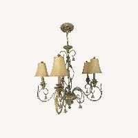 Gold Leaf Fleur De Lis Chandelier 