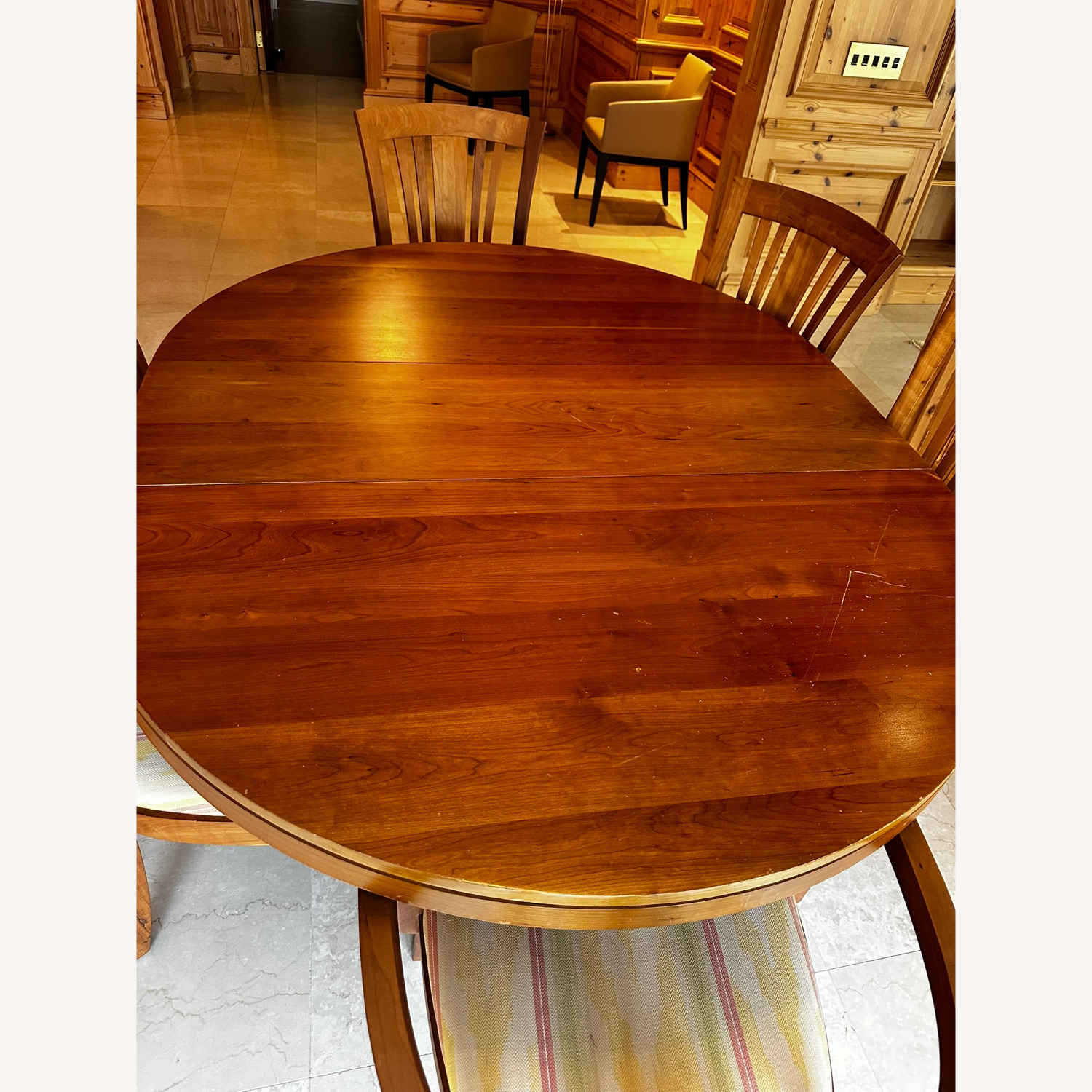 Extendable Round / Oval Dining Table and 8 Chairs - image-2