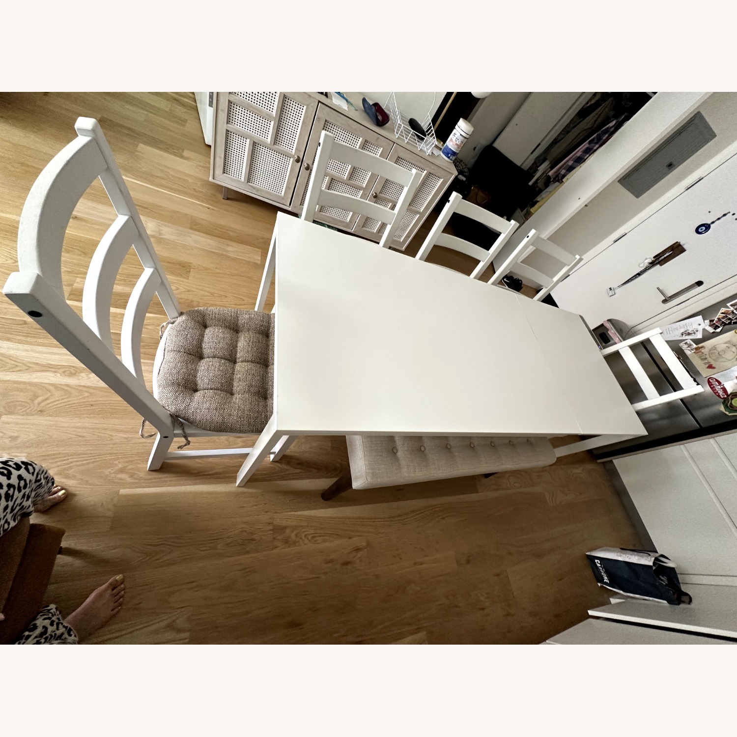 IKEA White Dining Room Chair Set - image-1