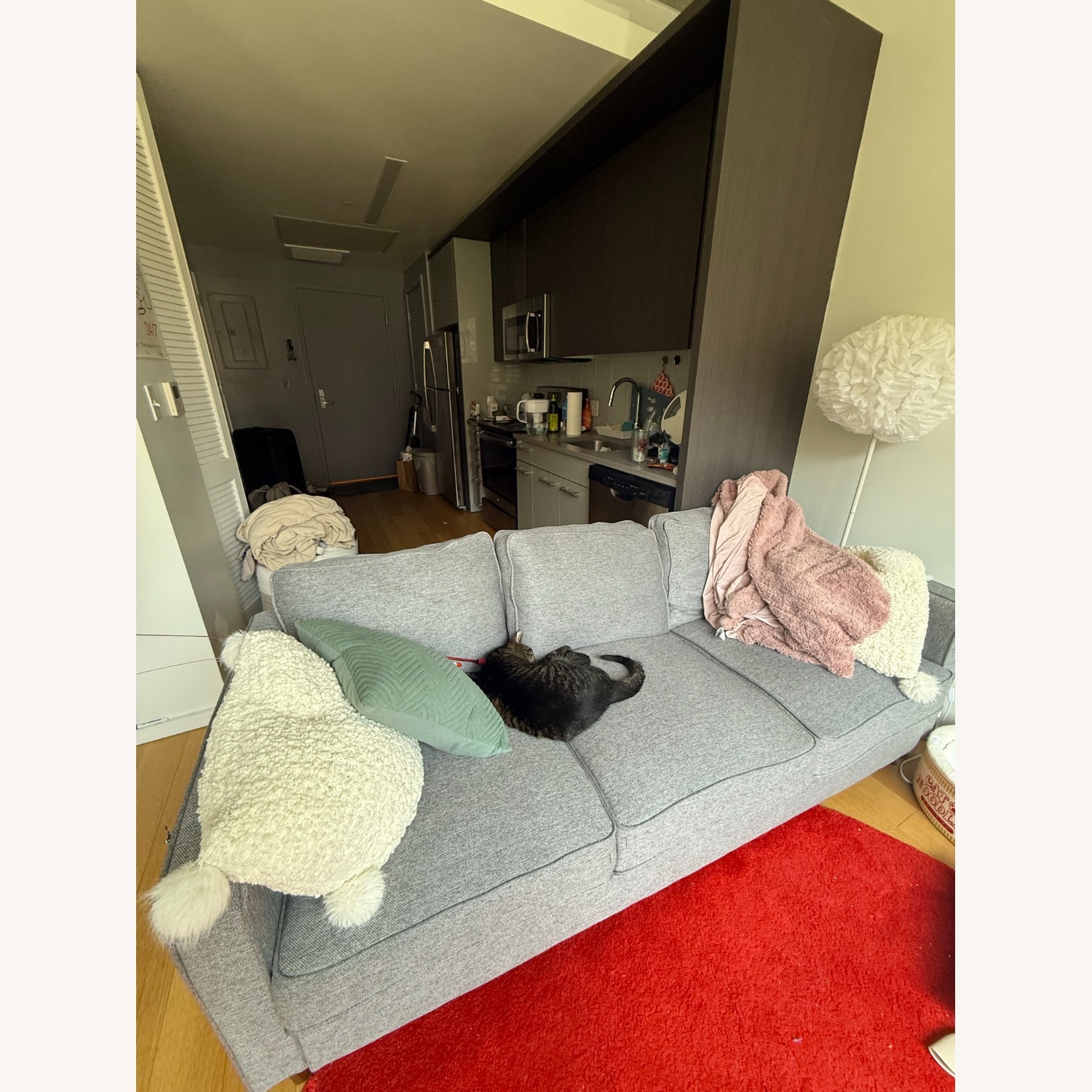 Hana 78" Square Arm Sofa - image-2