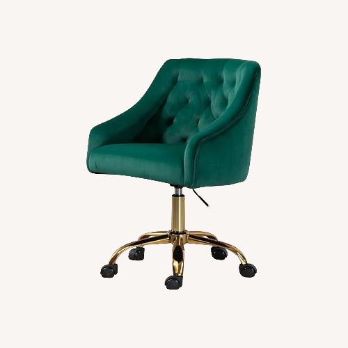 Used Living Spaces Green Swivel Office Chair for sale on AptDeco