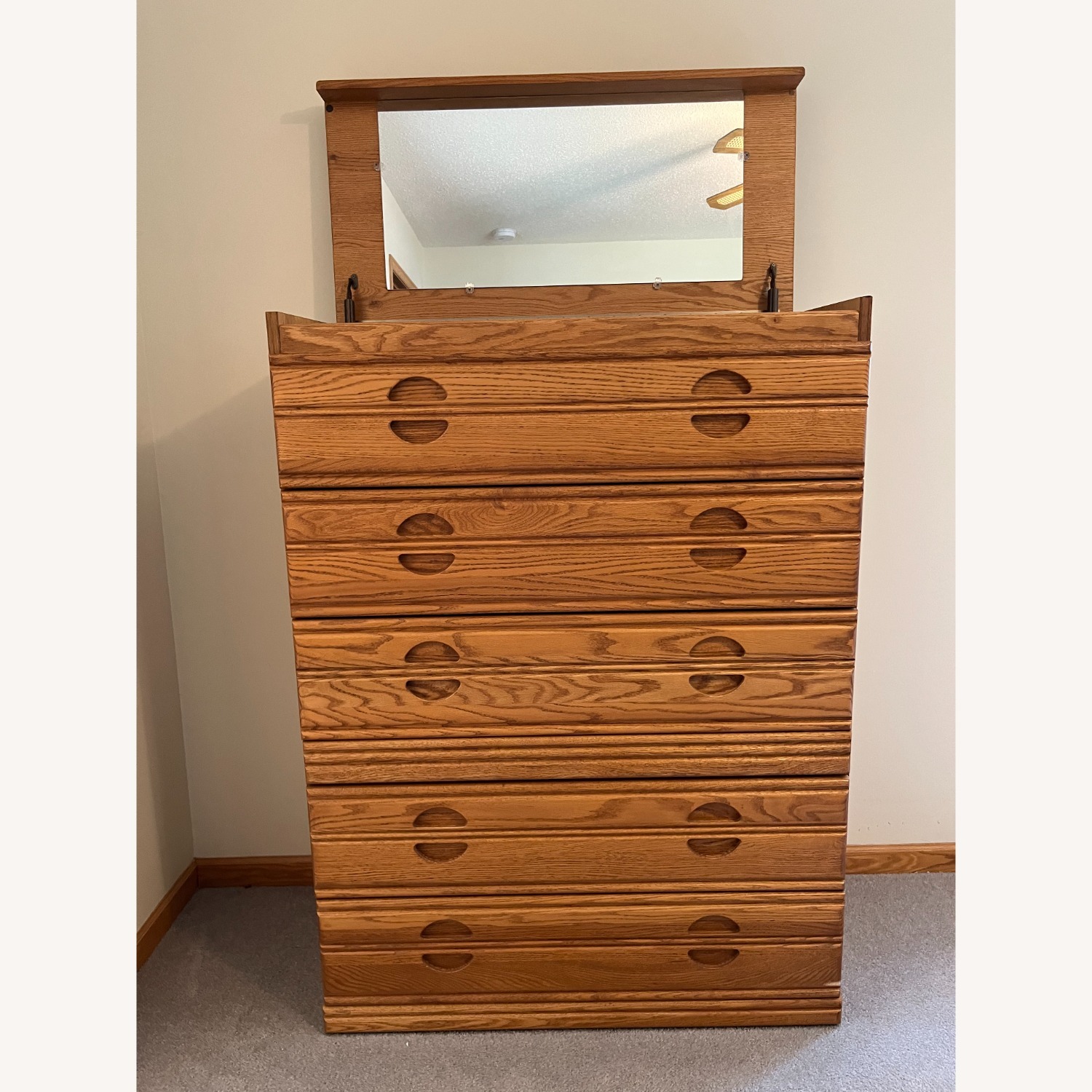  Palliser Mid-Century Modern Oak Dresser - image-1