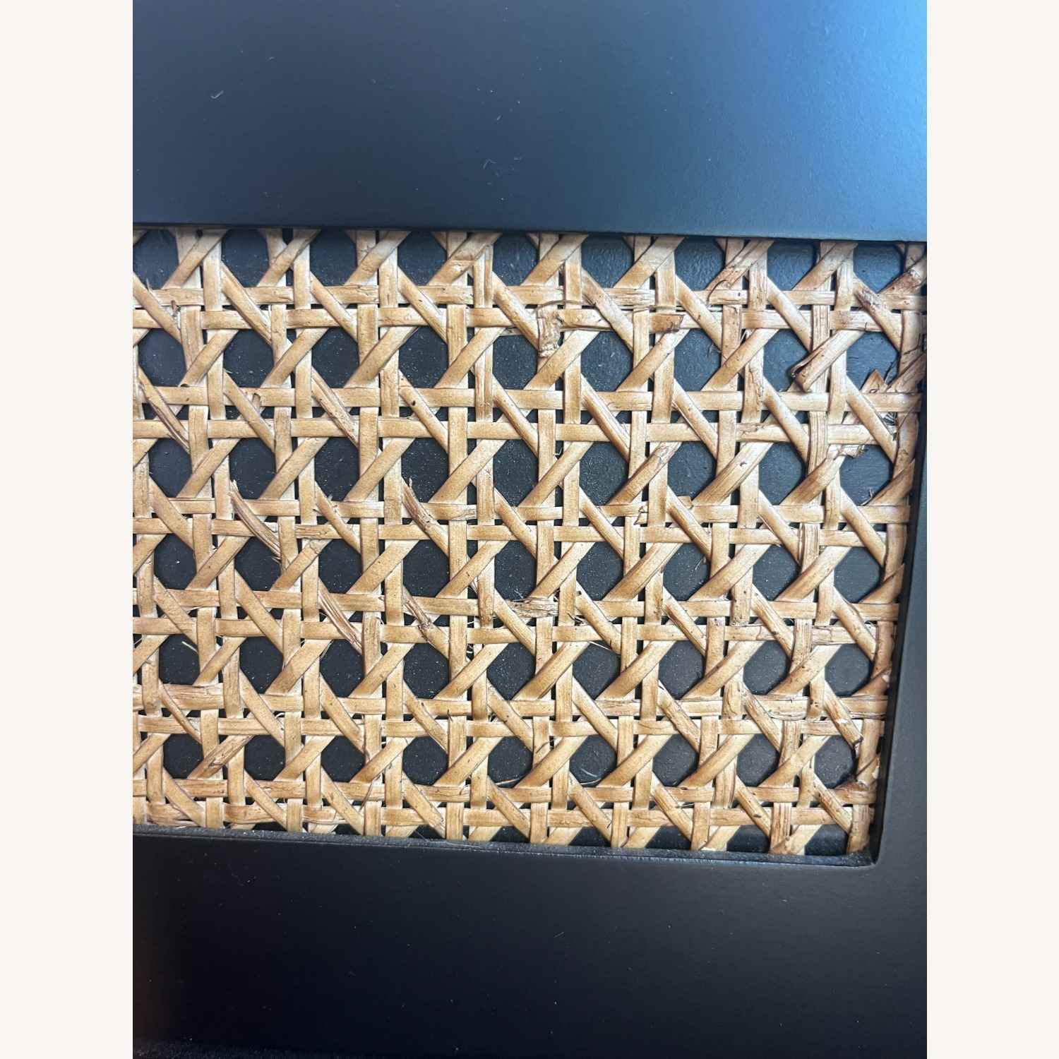 Living Spaces Black & Cane Nightstand Set of 2 - image-3