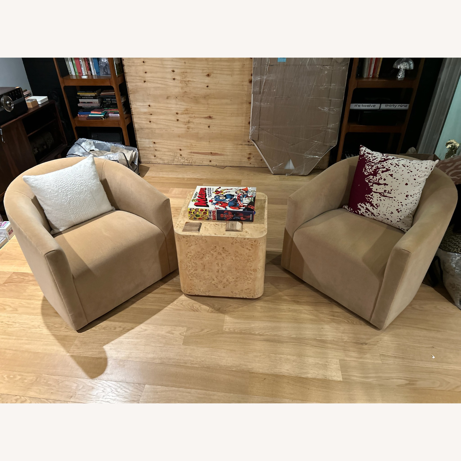 Restoration Hardware Arrondi Swivel Chairs Set - image-1