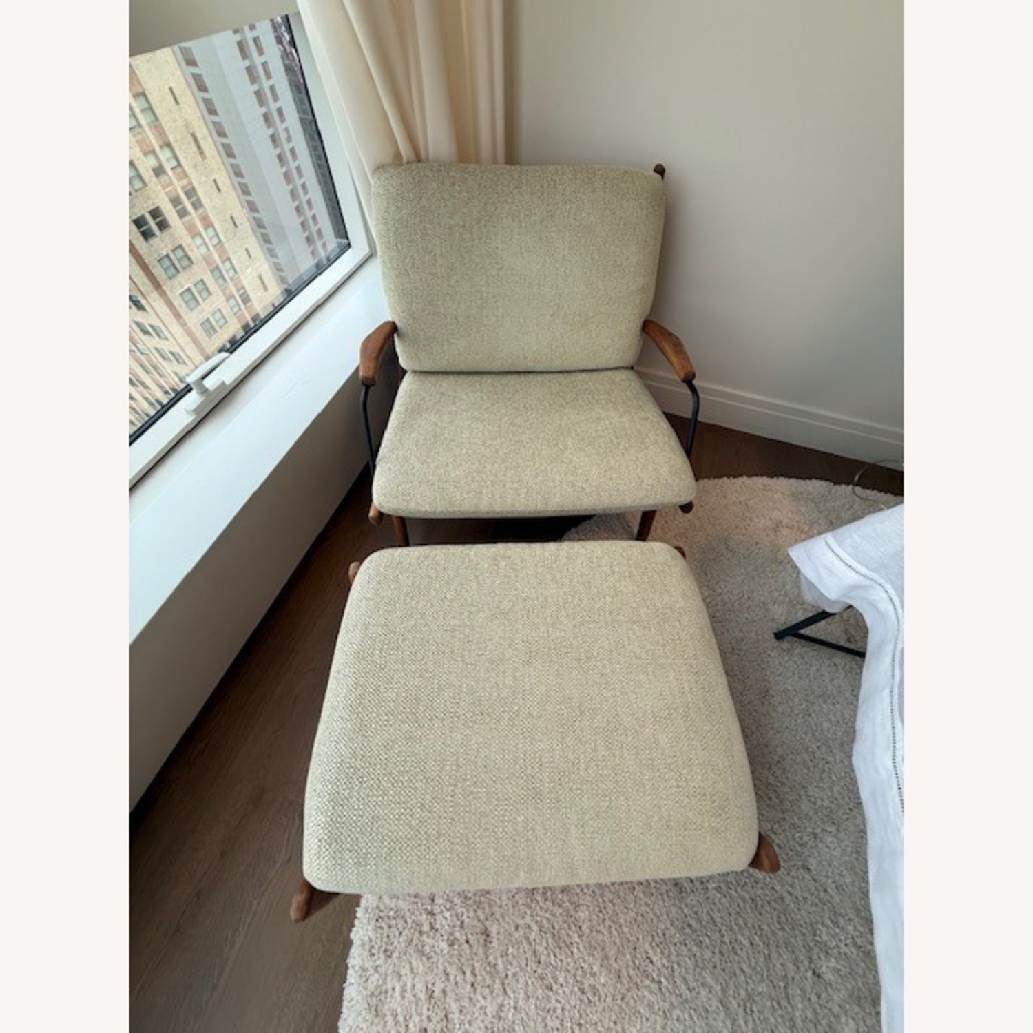 Lawson-Fenning Maker's Armchair + Ottoman Lt Green - image-6