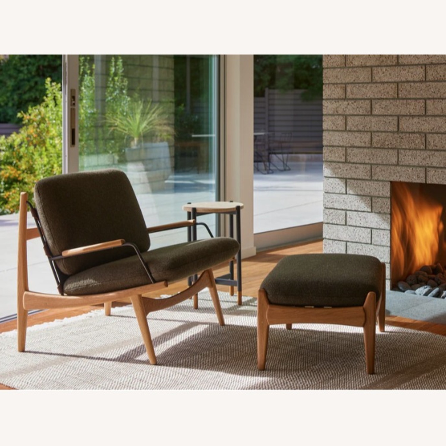 Lawson-Fenning Maker's Armchair + Ottoman Lt Green - image-18