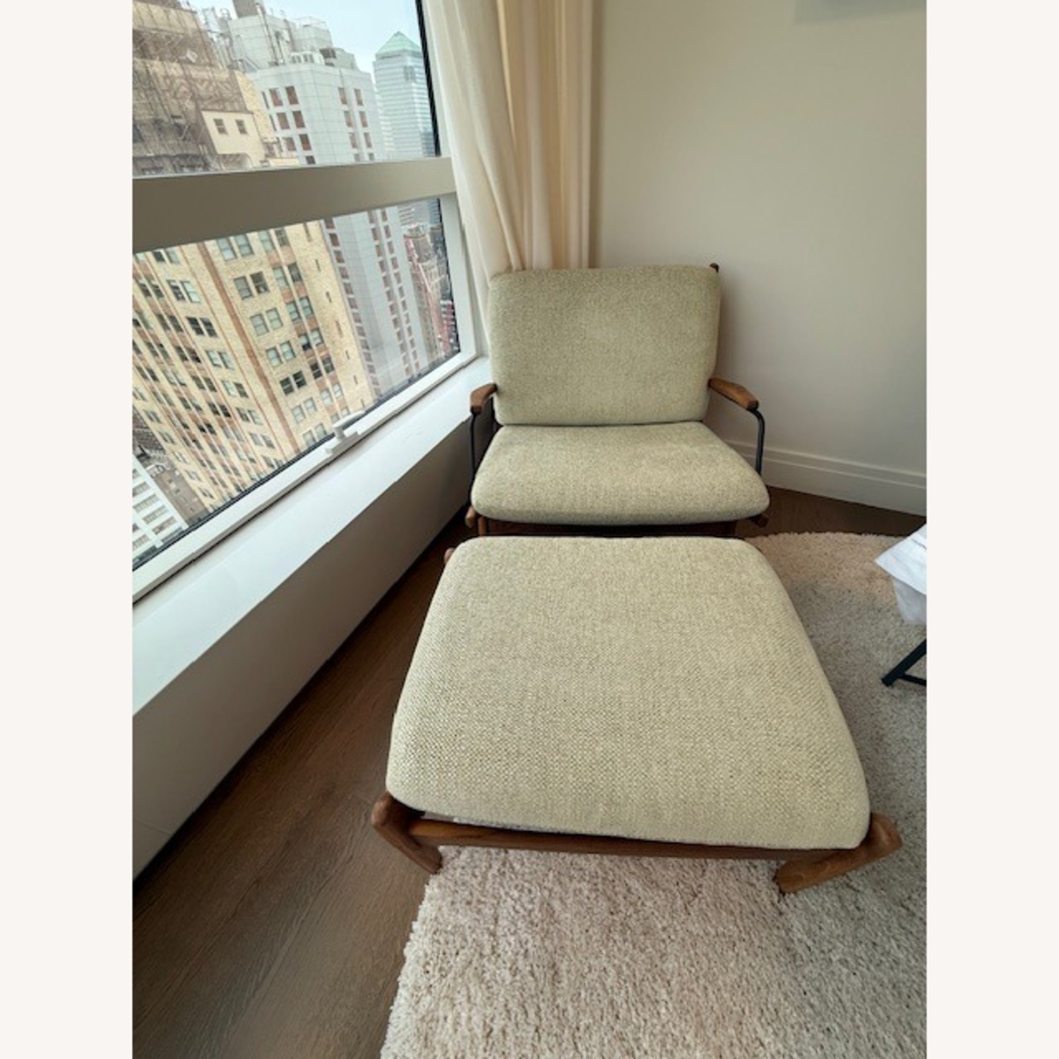 Lawson-Fenning Maker's Armchair + Ottoman Lt Green - image-2