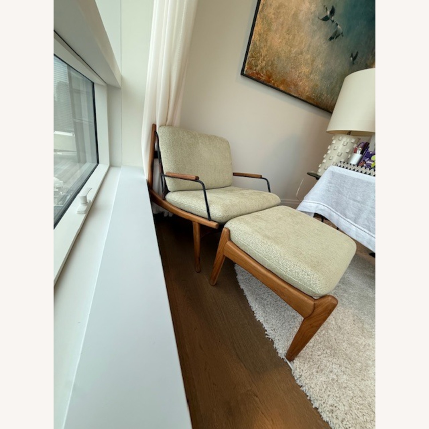 Lawson-Fenning Maker's Armchair + Ottoman Lt Green - image-12