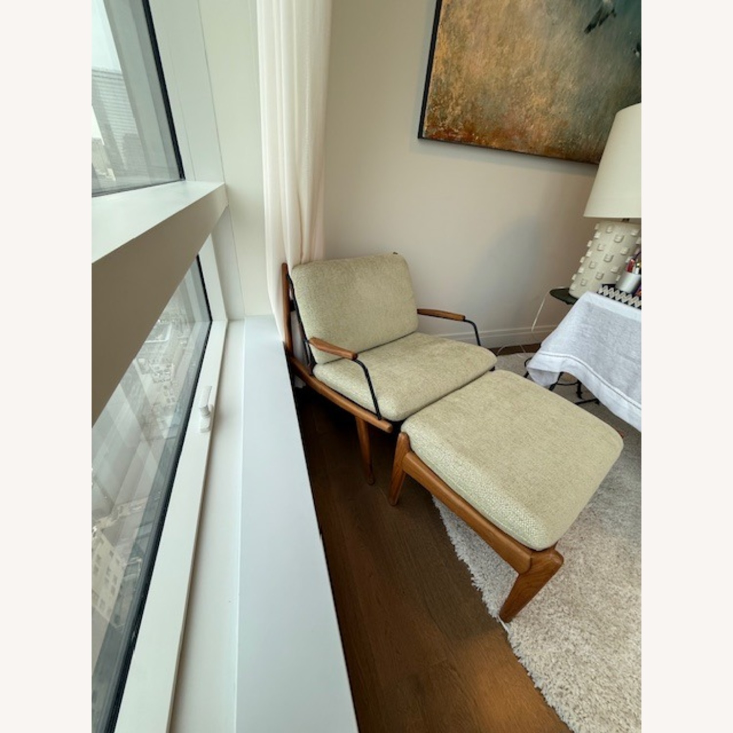 Lawson-Fenning Maker's Armchair + Ottoman Lt Green - image-11