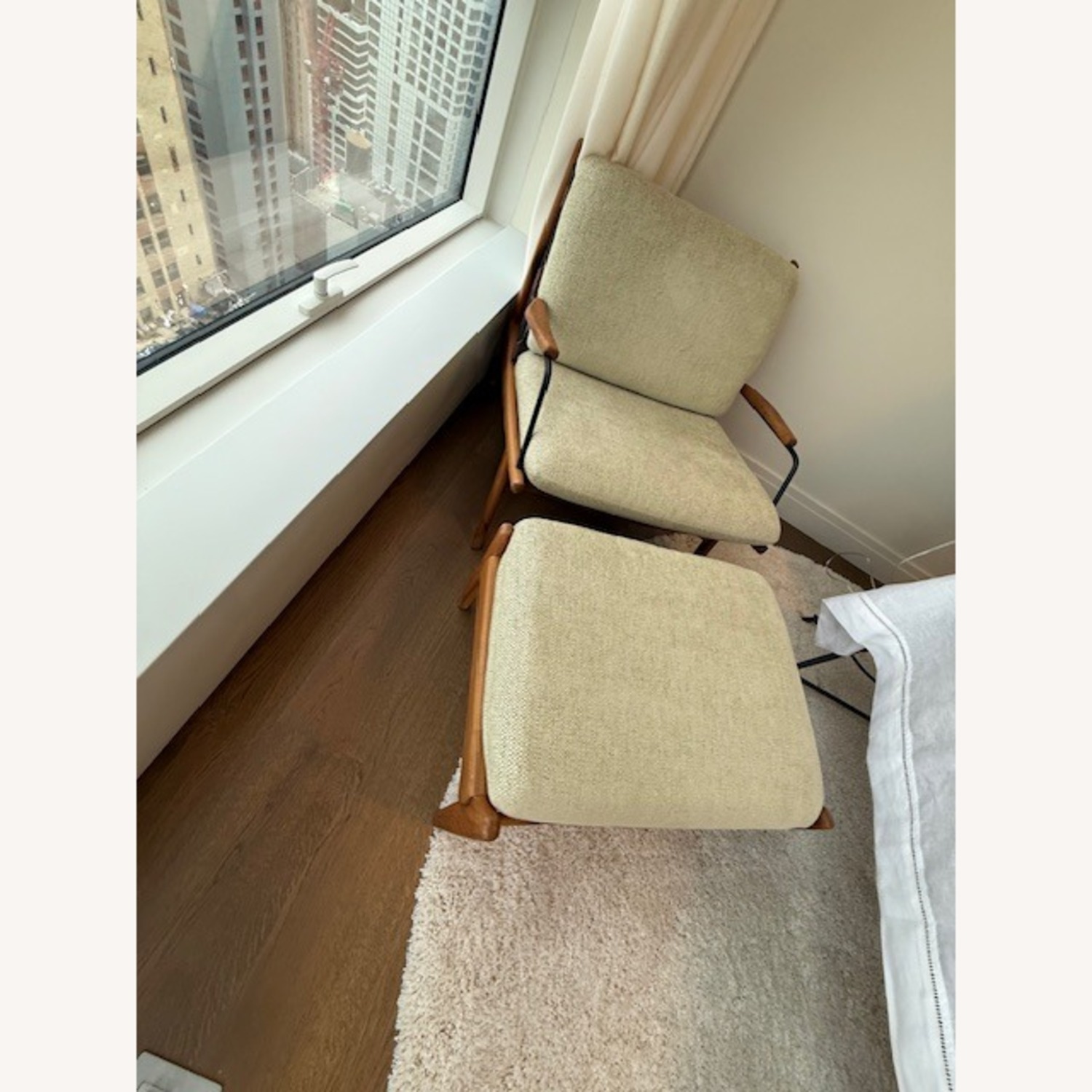 Lawson-Fenning Maker's Armchair + Ottoman Lt Green - image-3