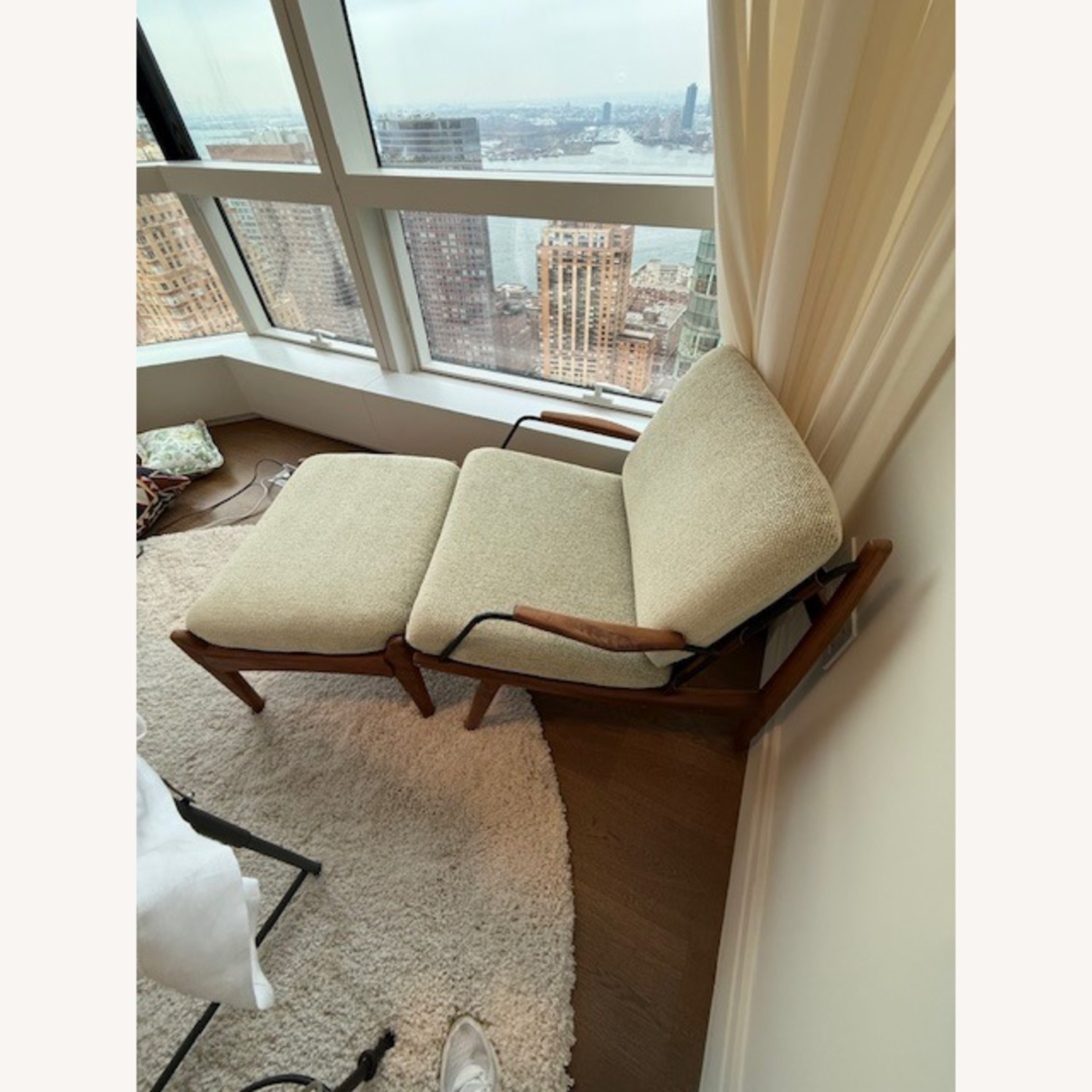 Lawson-Fenning Maker's Armchair + Ottoman Lt Green - image-8