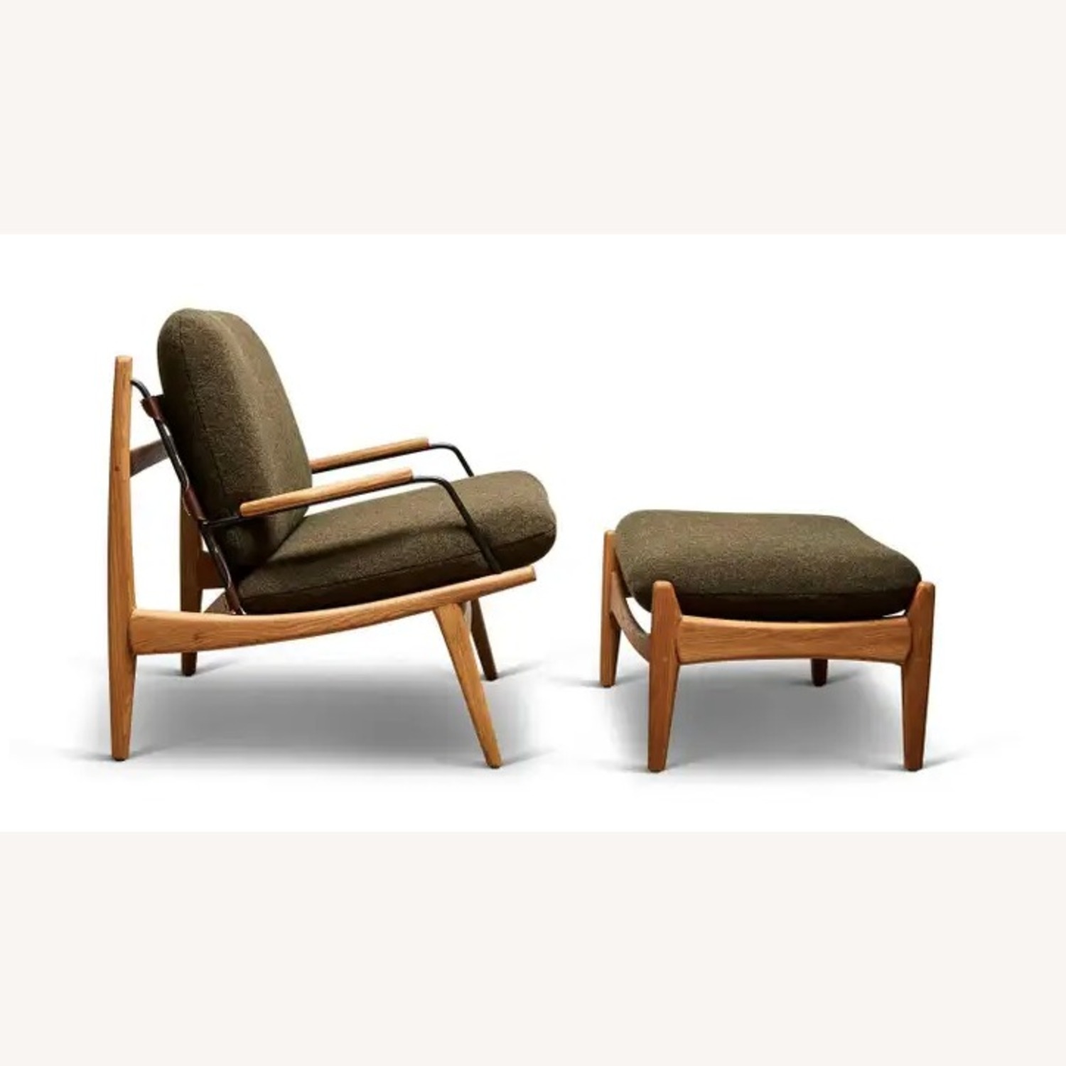 Lawson-Fenning Maker's Armchair + Ottoman Lt Green - image-19