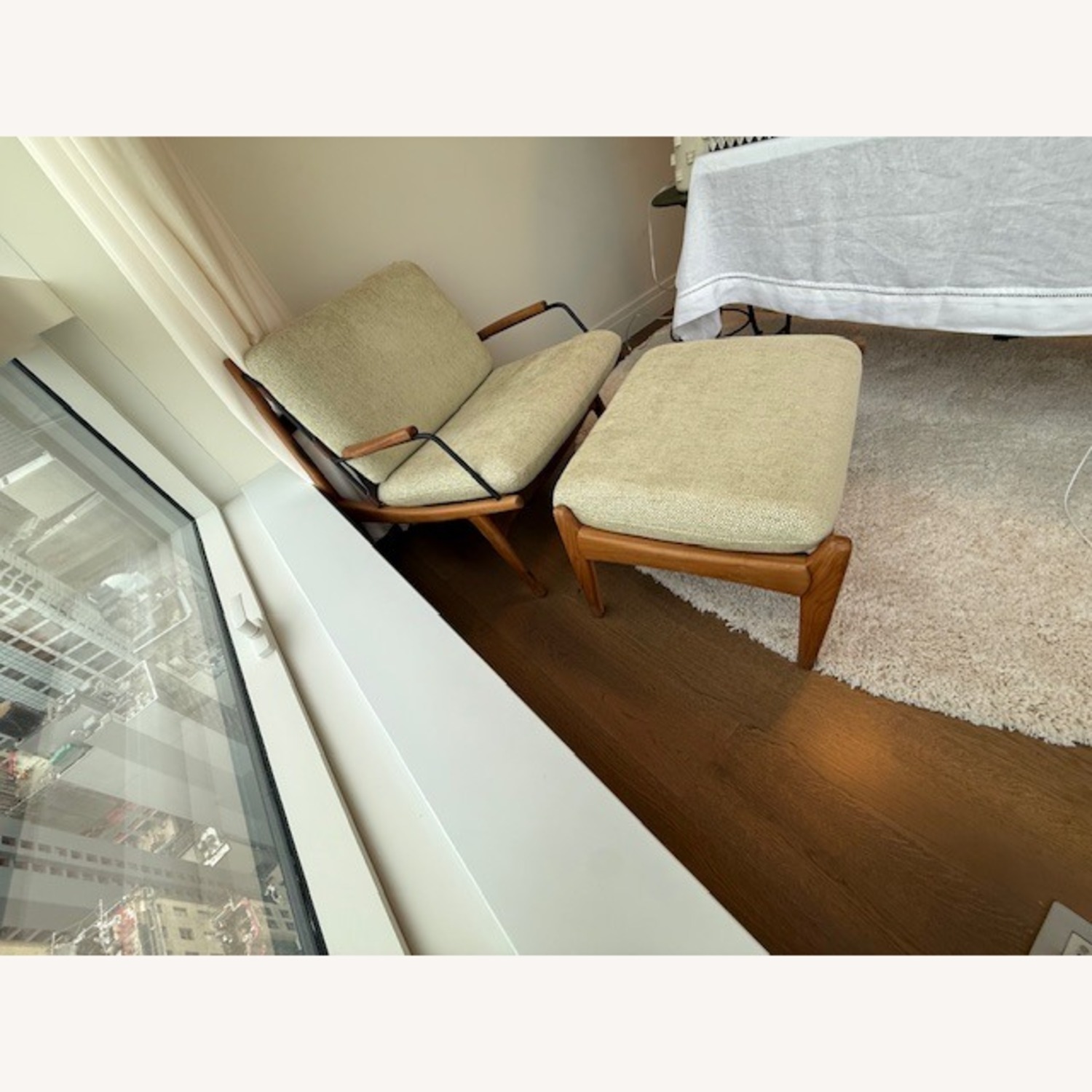 Lawson-Fenning Maker's Armchair + Ottoman Lt Green - image-4