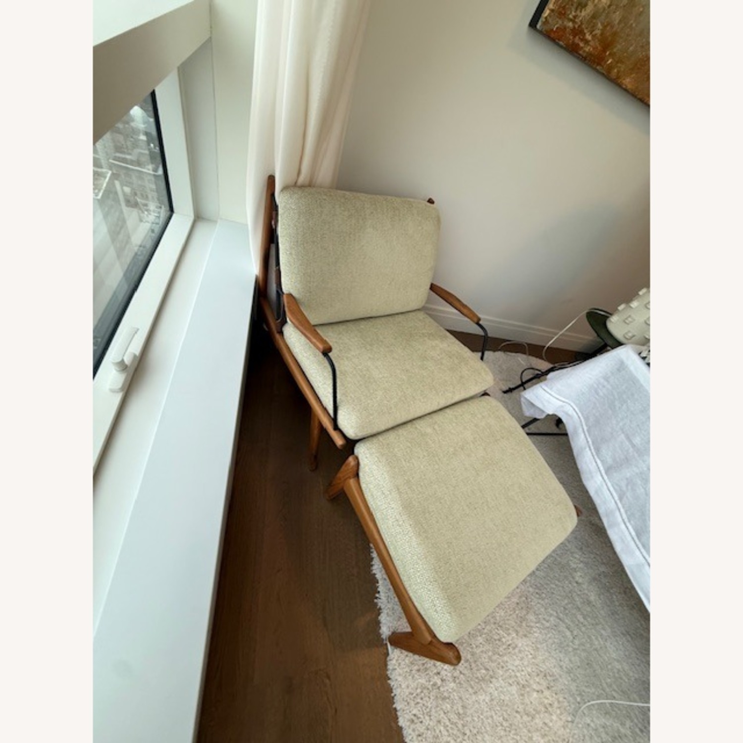 Lawson-Fenning Maker's Armchair + Ottoman Lt Green - image-13