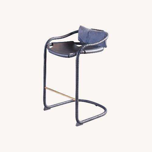 Used Ochre caribou stools set of 3  Luxury Leather  for sale on AptDeco