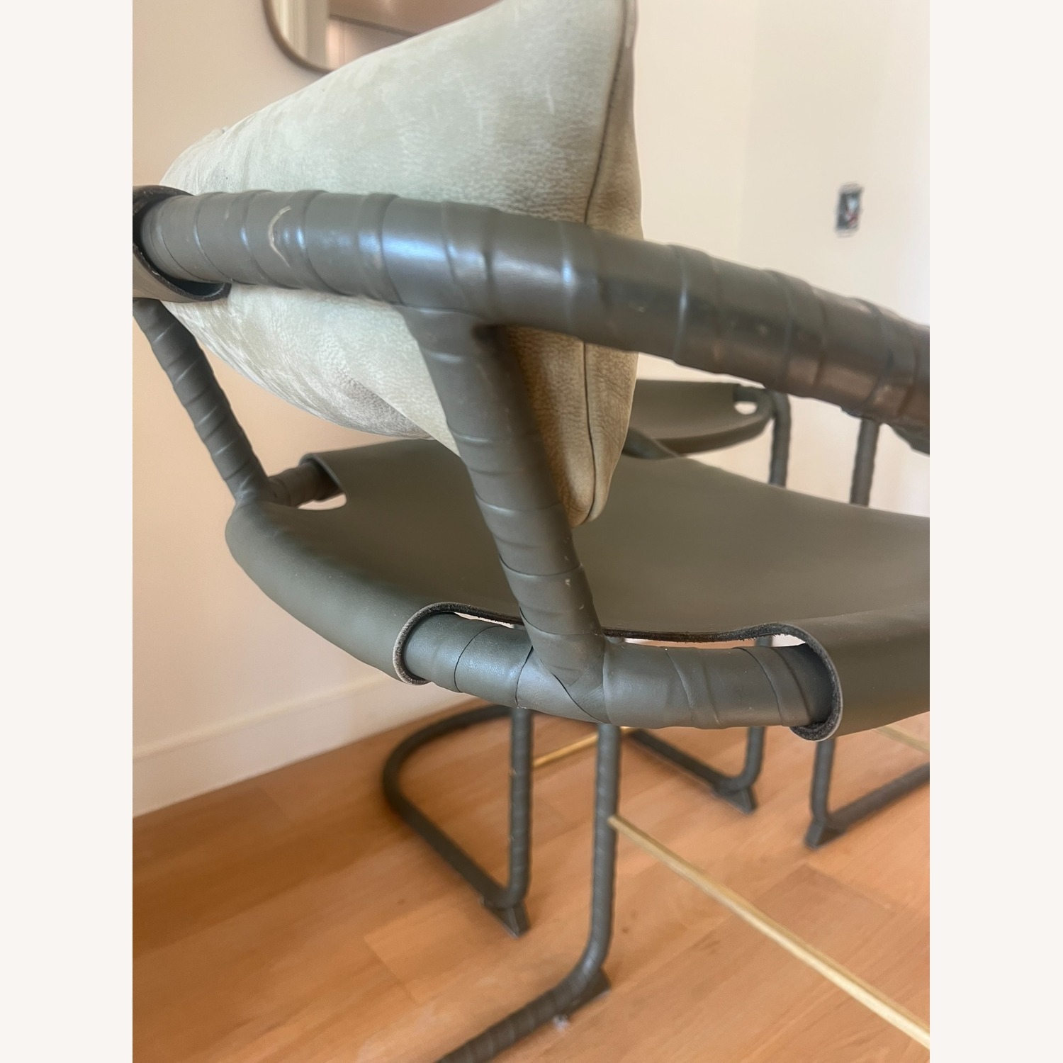 Ochre caribou stools set of 3 Luxury Leather - image-3